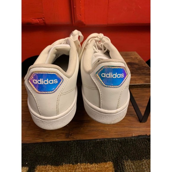 Adidas Neo Memory Foam Footbed Pearl Stripes Iridescent Logo Y2K Style Men's 9 - Picture 5 of 6